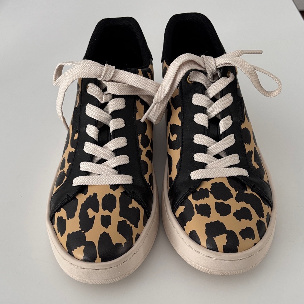 Coach Black and Tan Leopard Sneakers - Picture 2 of 10